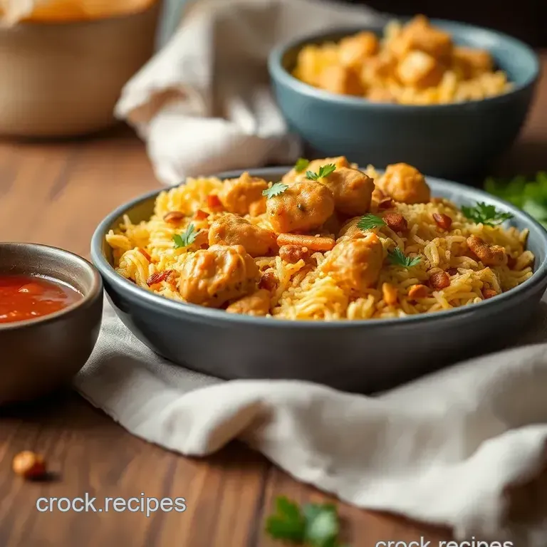 Cook Low-Fat Chicken Biryani Delight presentation