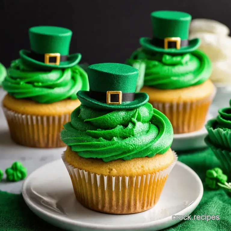 Lucky Leprechaun Cupcakes with Baileys Irish Cream Frosting