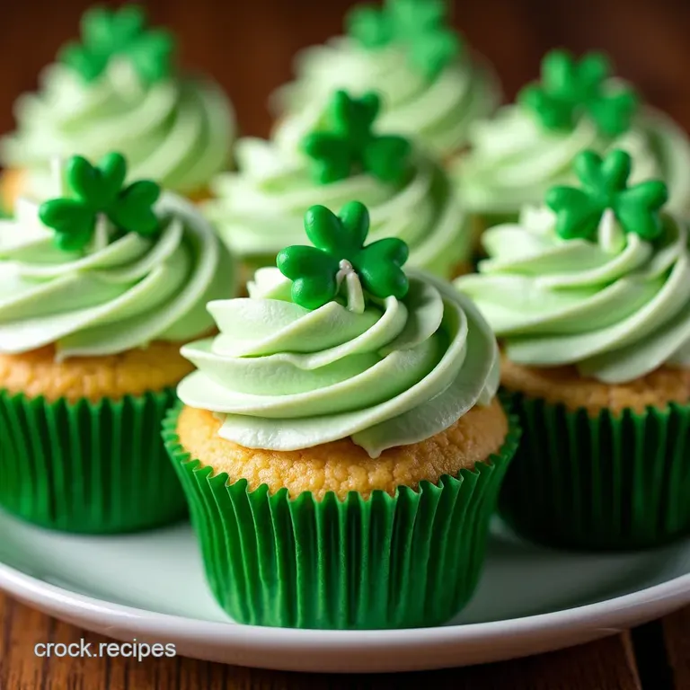Lucky Leprechaun Lime Cupcakes with Irish Cream Frosting