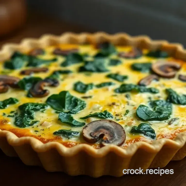 Magnificent Mushroom & Spinach Crustless Quiche