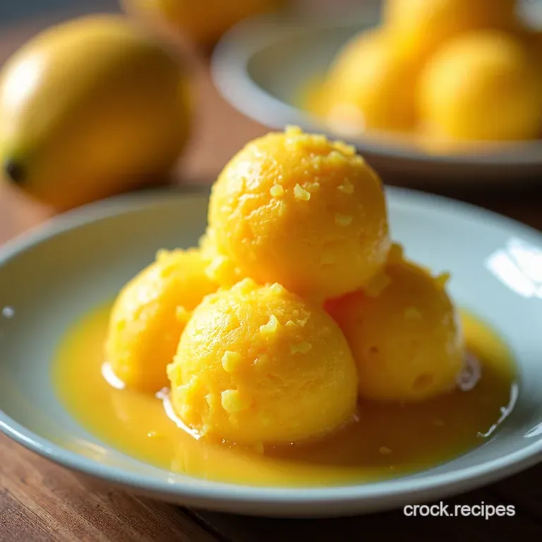 Sunshine on a Spoon Zesty Mango Tango Sorbet