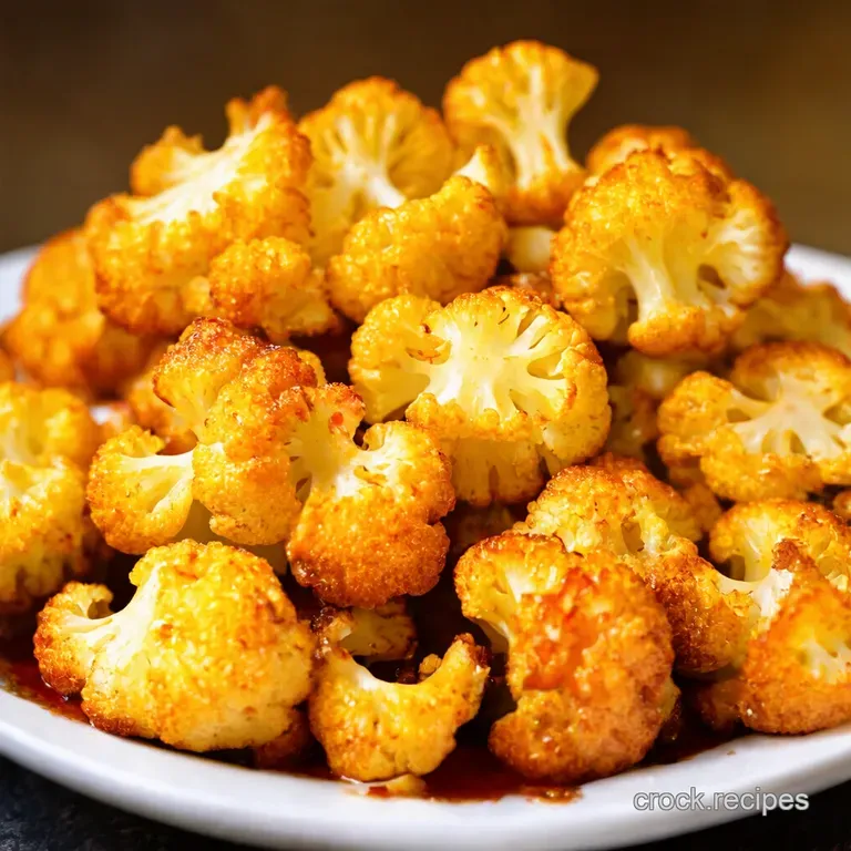 Maple Sriracha Cauliflower Wings a Sweet Spicy Kick presentation
