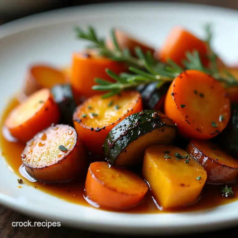 London Fog Roasted Root Vegetables with MapleThyme Glaze