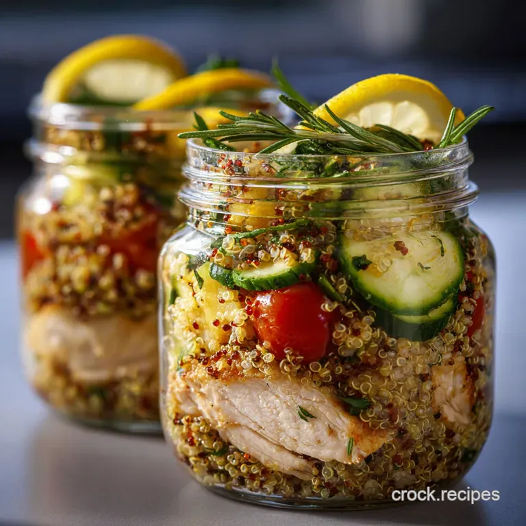 Healthy Mason Jar Salad Idea for Meal Prep with Quinoa