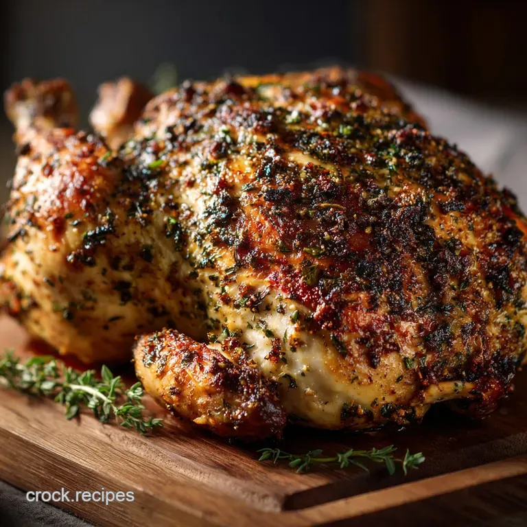 The Glorious Golden Bird HerbCrusted Mayonnaise Roasted Whole Chicken