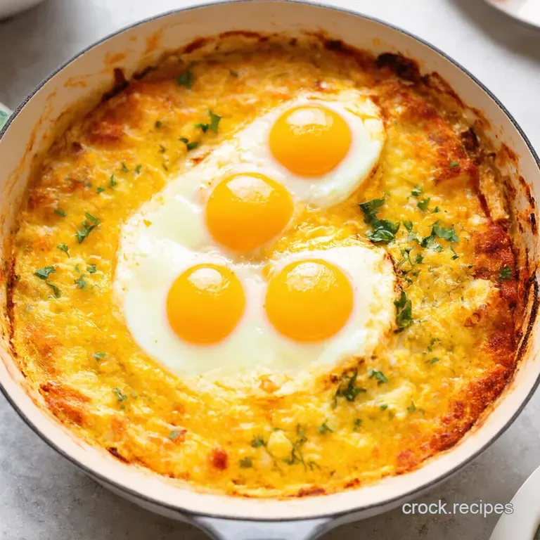 Mediterranean Baked Eggs with Feta and Spinach presentation