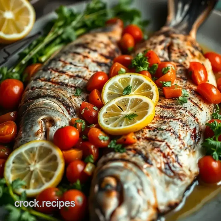 Mediterranean Grilled Dorade with Lemon Herb Salsa presentation