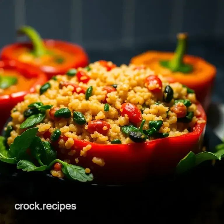 Mediterranean Stuffed Bell Peppers with Quinoa and Spinach