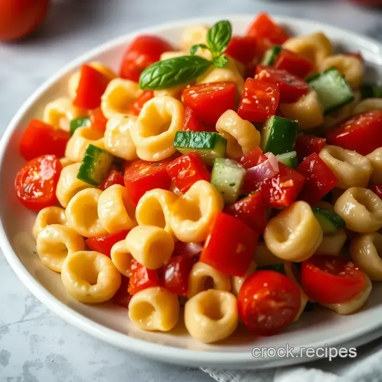 Mediterranean Tortellini Pasta Salad Delight presentation