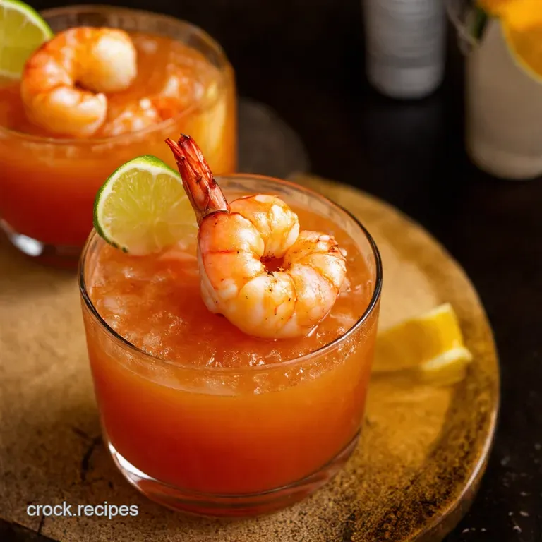 Mexican Shrimp Cocktail Coctel De Camarones presentation