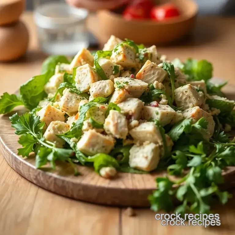 Vibrant Herb and Green Chicken Salad presentation