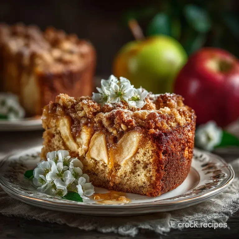 The Perfect Apple Walnut Streusel Cake a Homely Comfort Classic presentation