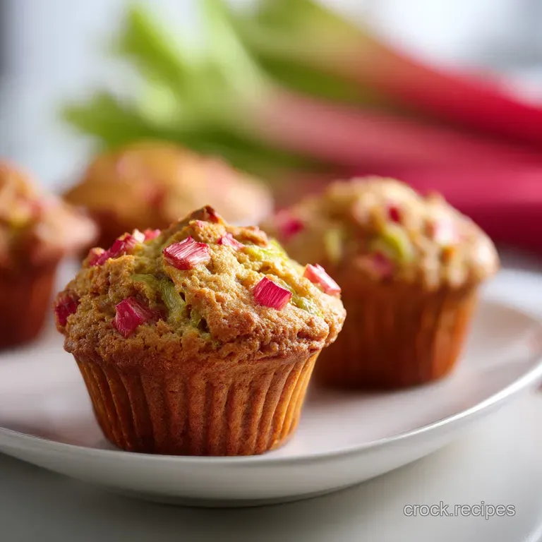 Moist Rhubarb Muffins: Tender Crumb with Sugar Crust