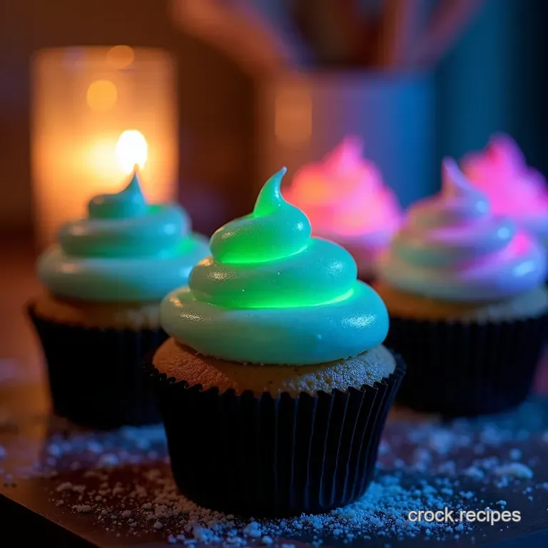 Moonlit Magic Glowinthedark Cupcakes presentation