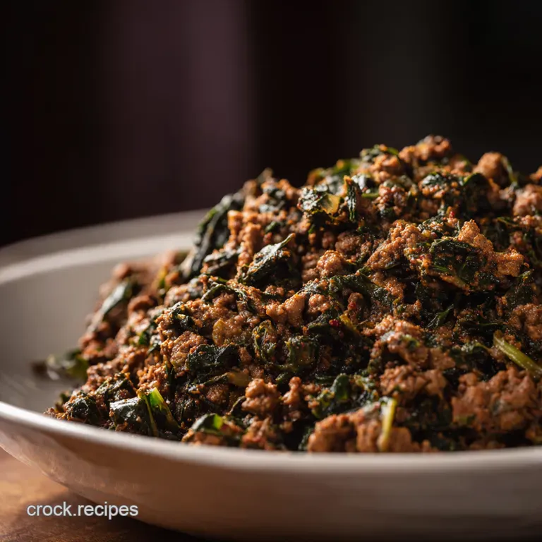 Moroccan Lamb Chard Onepan Wonder presentation