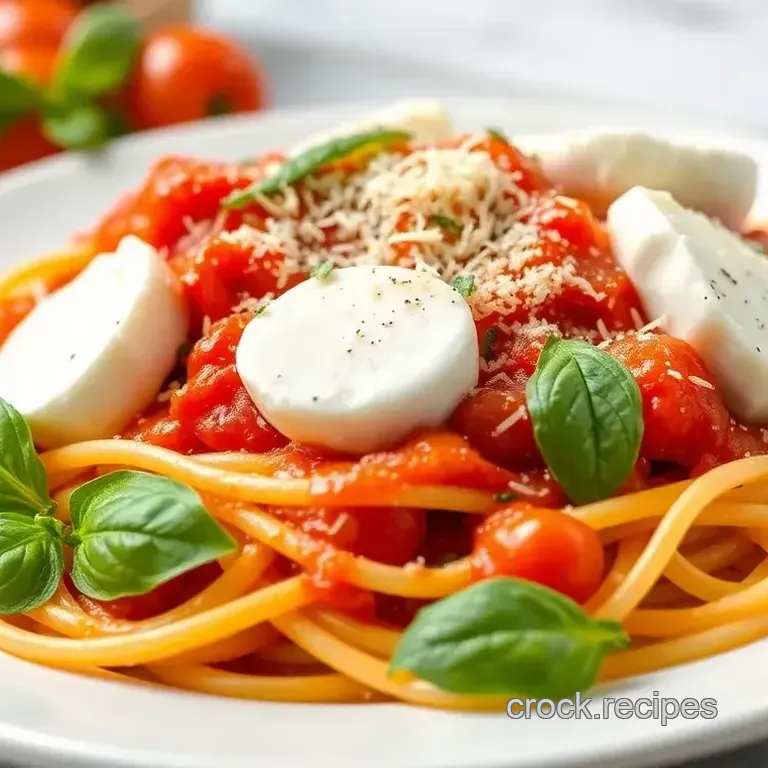 Mozzarella Sorrentini Pasta with Basil and Fresh Tomato Sauce