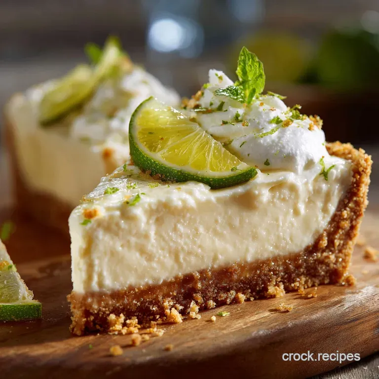 Cream Cheese Lime Pie Zesty Ultracreamy and Completely Nobake presentation