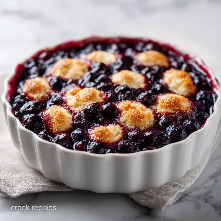 Old Fashioned Blueberry Cobbler: Golden and Flaky