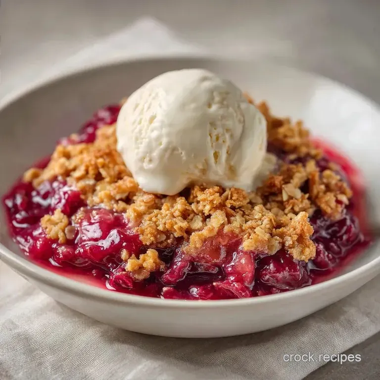 Old Fashioned Rhubarb Crisp with Oats