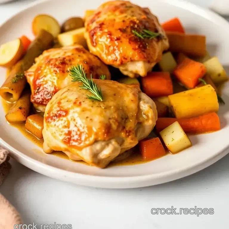 Savory Baked Chicken Thighs with Veggies presentation