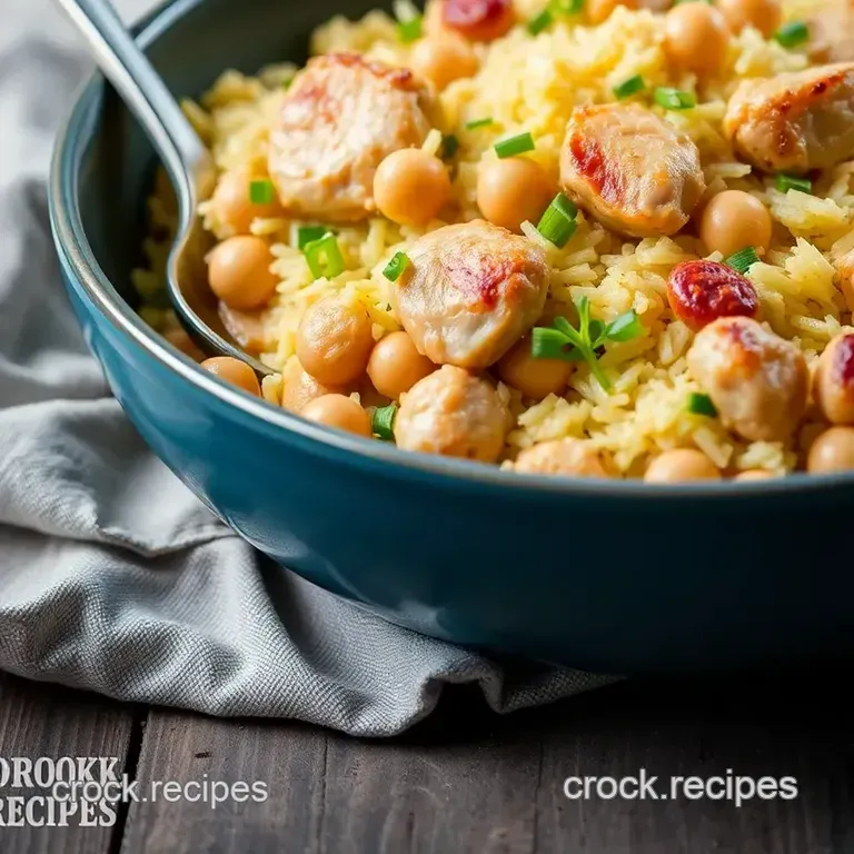 One-Pot Chicken & Chickpea Pilau presentation