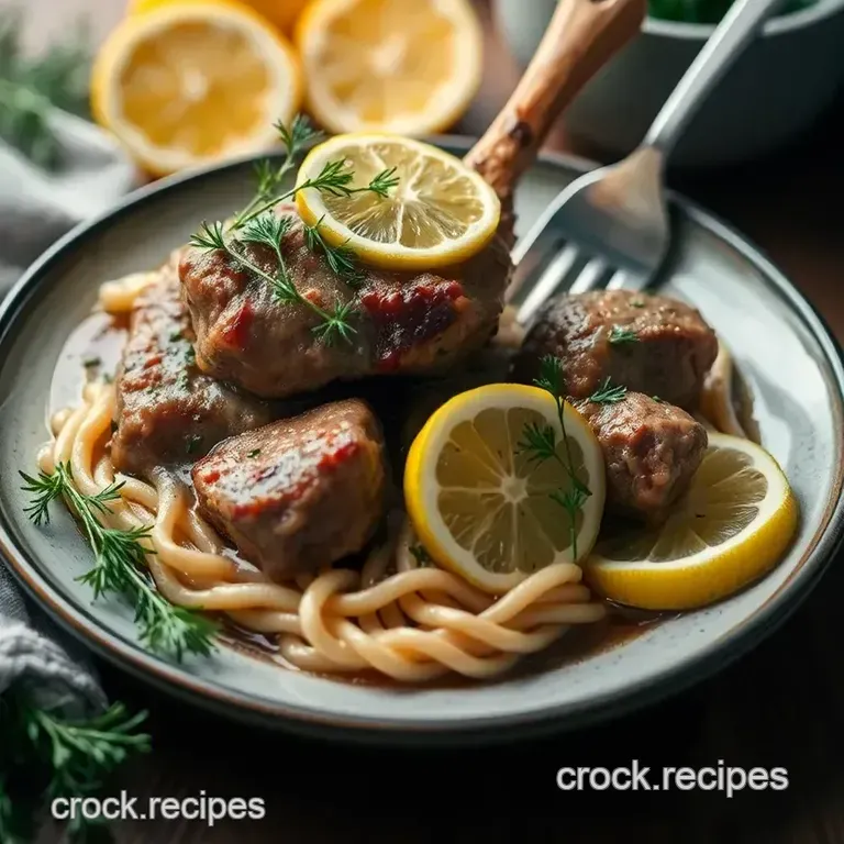 One-Pot Lamb with Zesty Lemon & Dill presentation