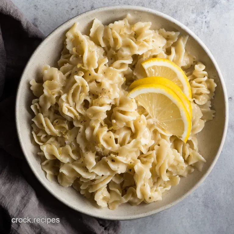 Onepan Mediterranean Lemon Herb Pasta presentation