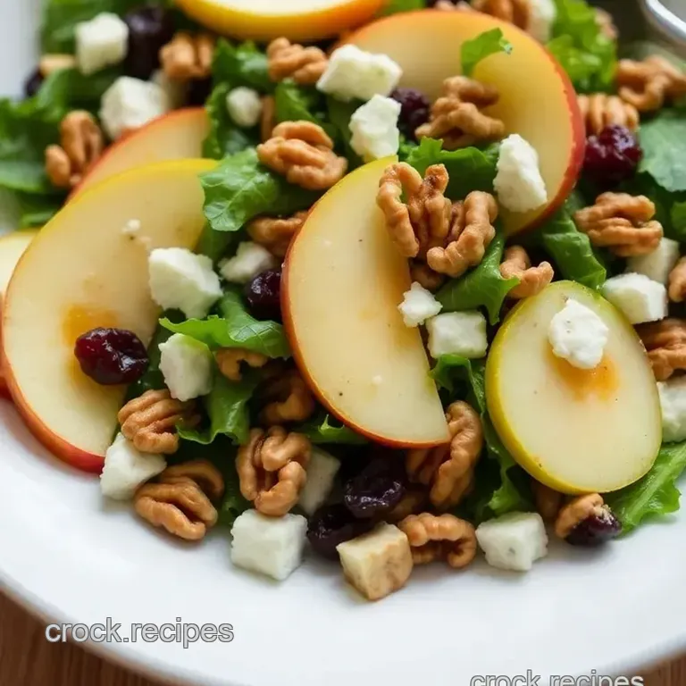 Orchard Crisp: Apple & Walnut Salad with Honey-Lemon Vinaigrette presentation
