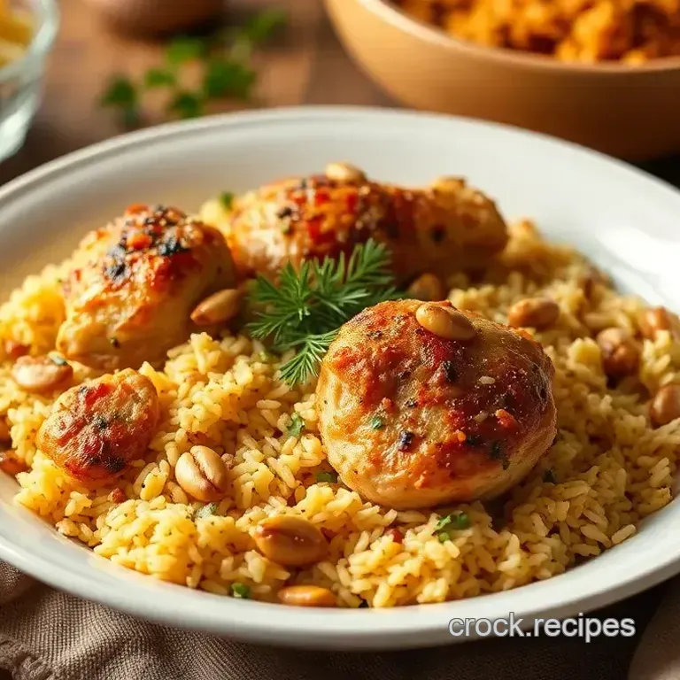 Oven-Baked Chicken Pilau with Pine Nuts