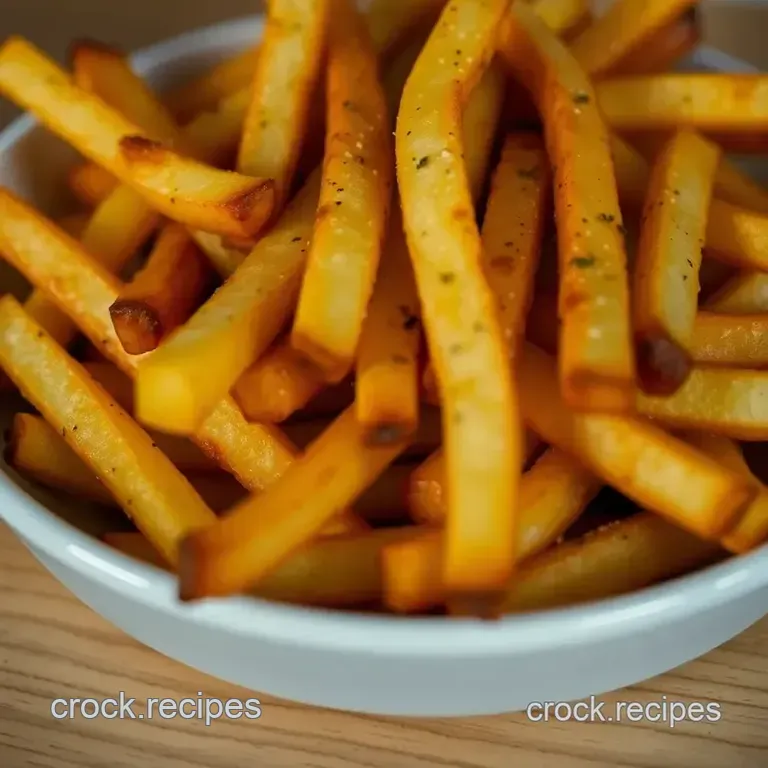 Oven Baked French Fries presentation