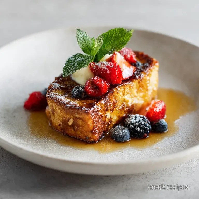 Creme Brulee French Toast: the Overnight Vanilla Masterpiece presentation