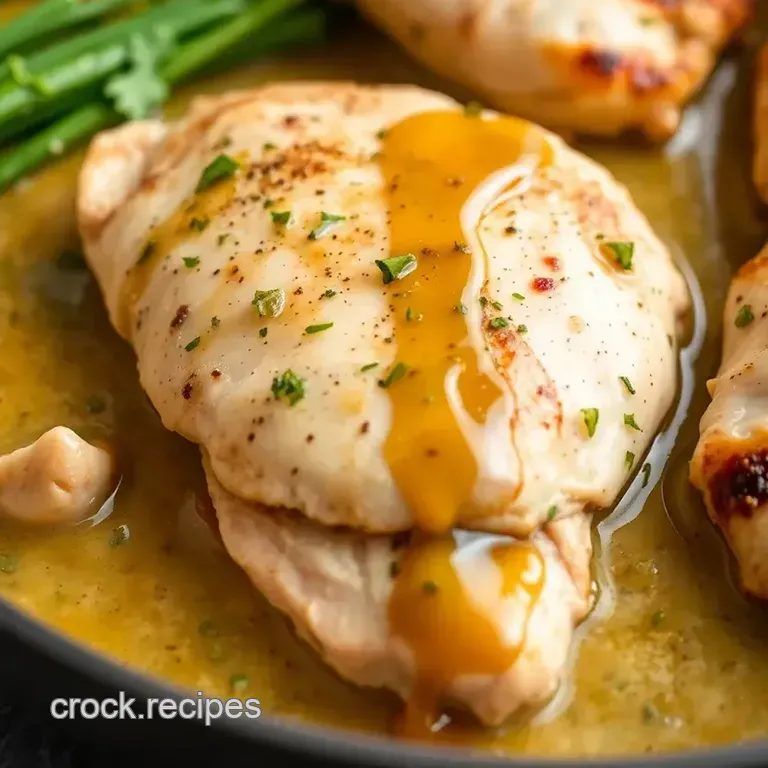 Butter-Collar Chicken with Herb Sauce presentation