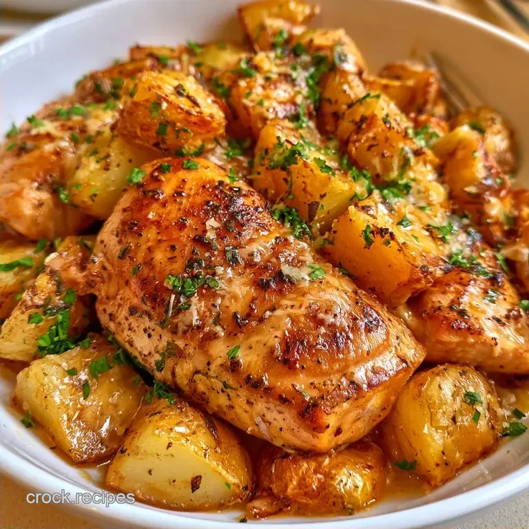 Roasted Parmesan Garlic Chicken and Potatoes