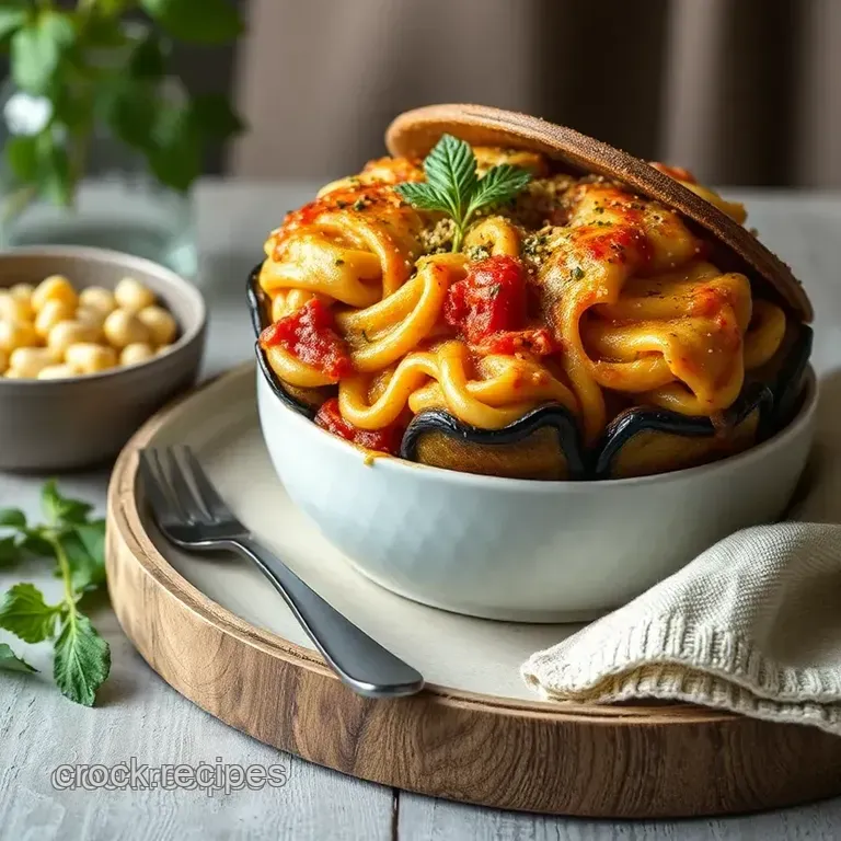 Bake Eggplant Pasta Dome: A Traditional Sicilian Delight presentation