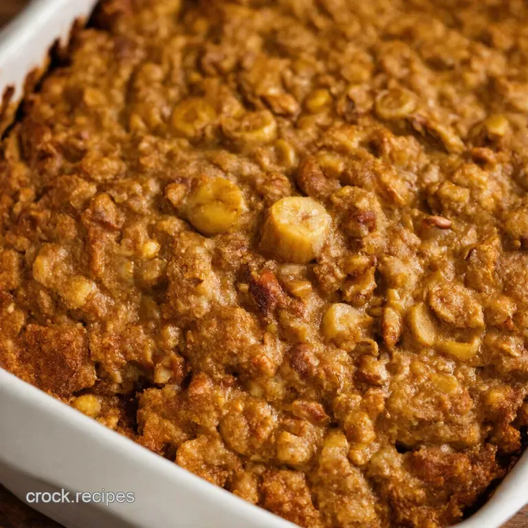 Peanut Butter Banana Bliss Baked Oatmeal presentation