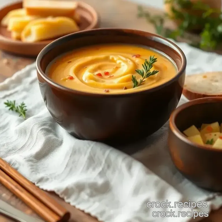 Creamy Pepper-Infused Potato Soup presentation