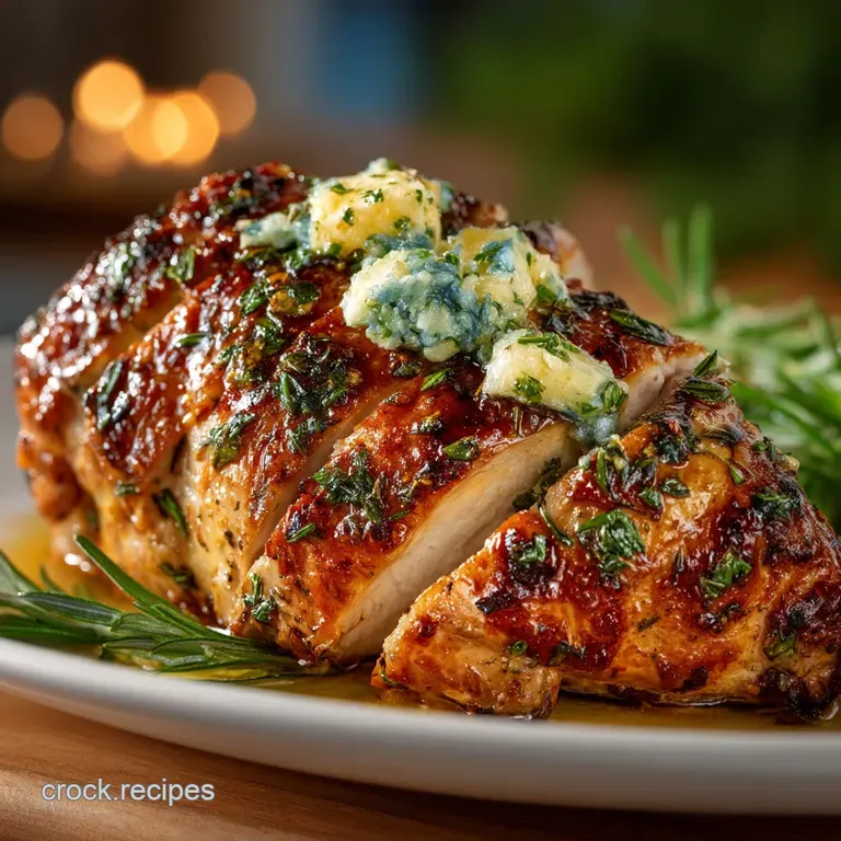 Succulent Roasted Turkey Breast with Garlic Herb Butter