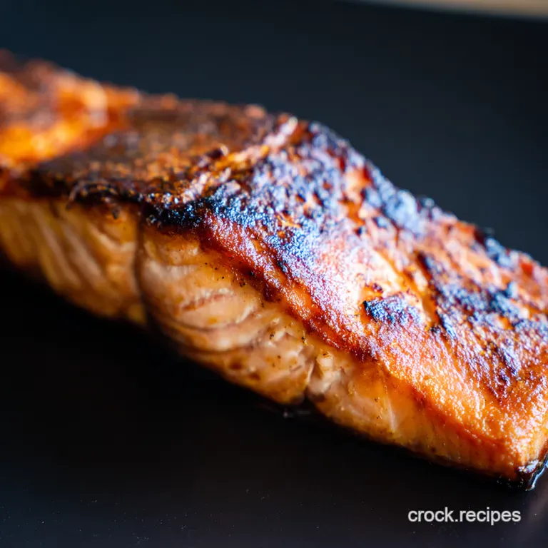 Perfectly Air Fryer Salmon Crispy Skin Flaky Flesh presentation