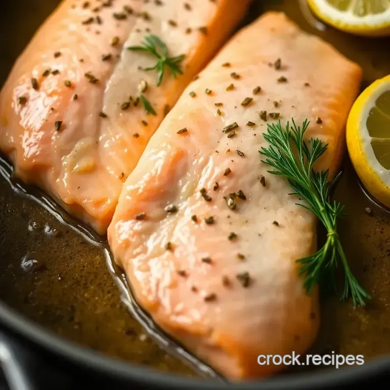 Perfectly Baked Salmon with Lemon & Dill presentation