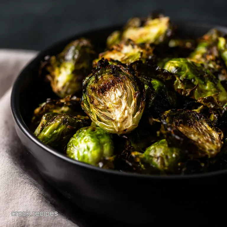 Perfectly Crispy Air Fryer Brussel Sprouts presentation