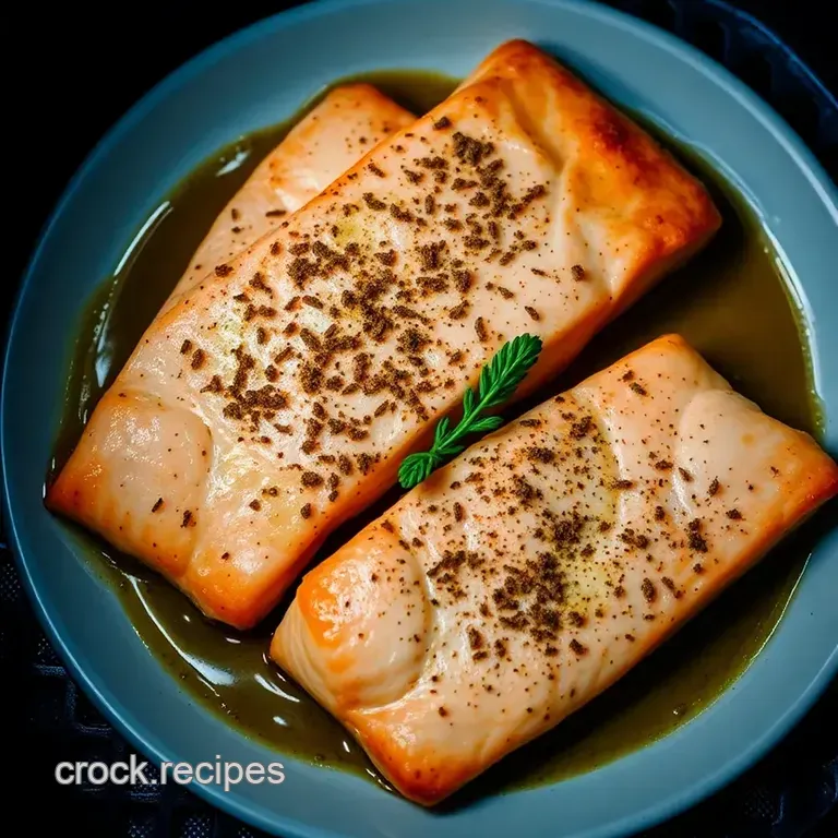 Perfectly Crispy Air Fryer Salmon presentation