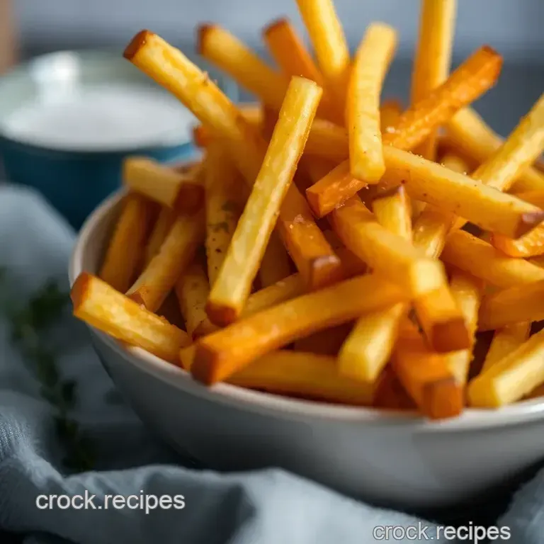 Perfectly Crispy Homemade Fries presentation