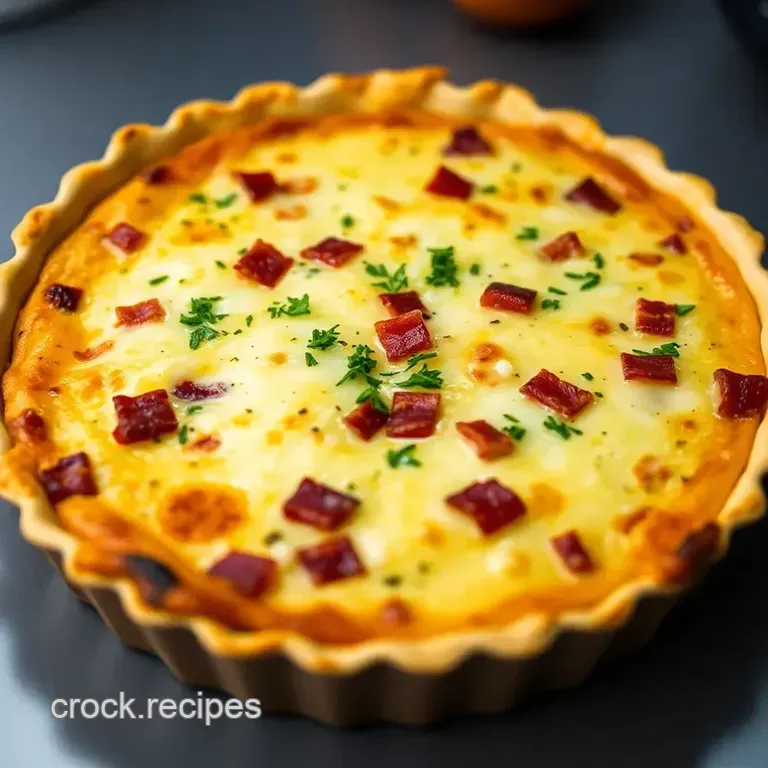 Perfectly Puffed Crustless Quiche Lorraine presentation