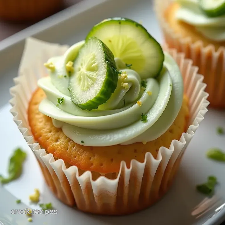 Sunshine in a Wrapper The Ultimate Pimms Cup Summer Cupcakes with Cucumber Cream Cheese Frosting