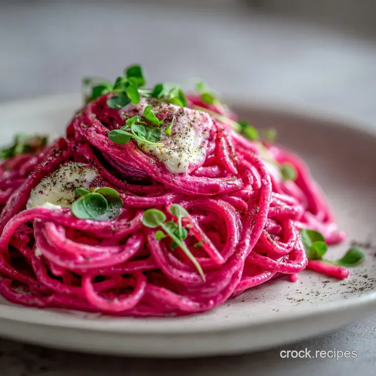 Galentines Party Food Idea Dinner: Pink Beet Pasta