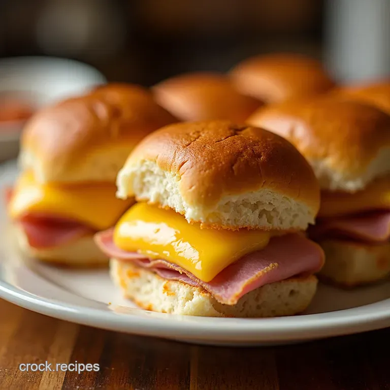 Proper Cheesy Happiness Baked Ham and Swiss Sliders presentation