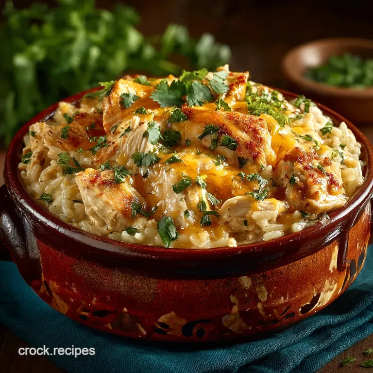Proper Crock Pot Cheesy Chicken Rice Casserole Set It Forget It presentation