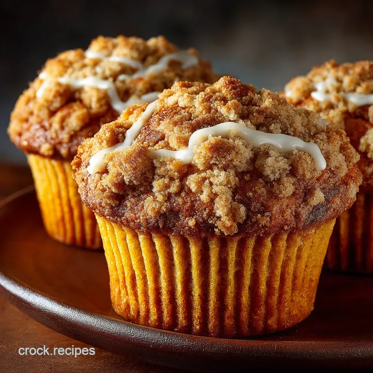 Autumn Glory Perfectly Spiced Pumpkin Muffins with Crunchy Streusel presentation