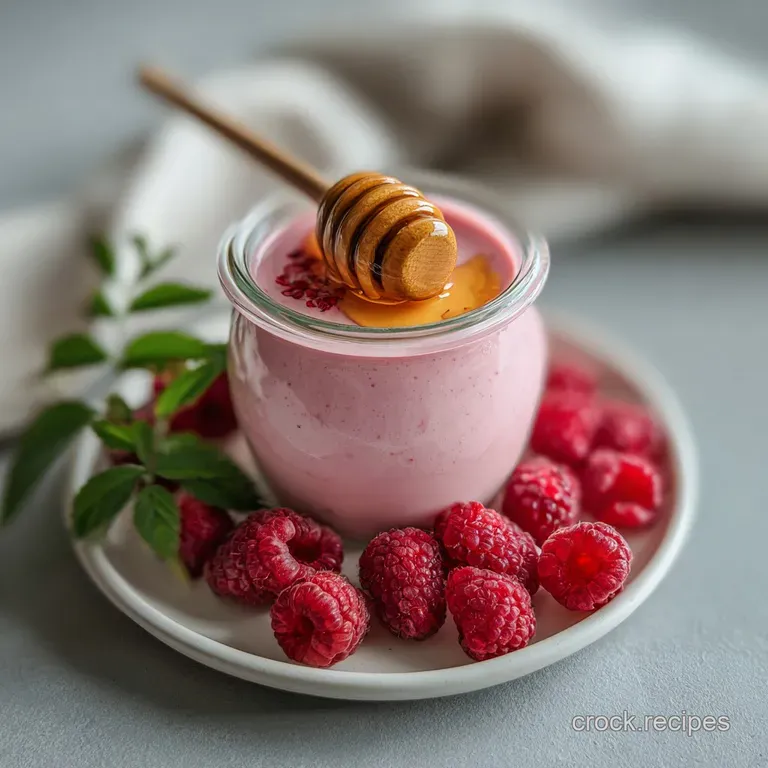 High Protein Raspberry Yogurt Smoothie with Honey