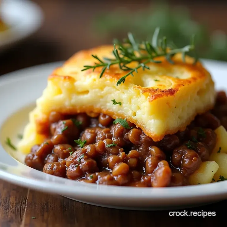 The Ultimate Cottage Pie Rich Beef Filling Topped with Golden ThymeScented Mash